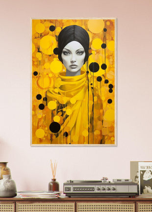 Lady in yellow poster