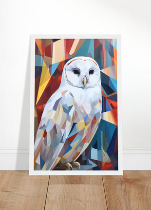 Colorful Owl Poster Embracing Artistic Symmetry