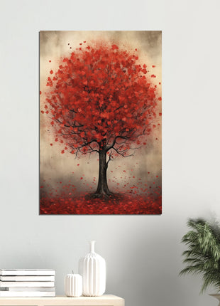 Red tree poster