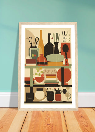 Abstract kitchen poster