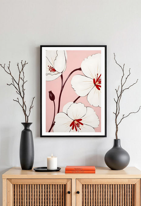 Minimalist White Blossoms