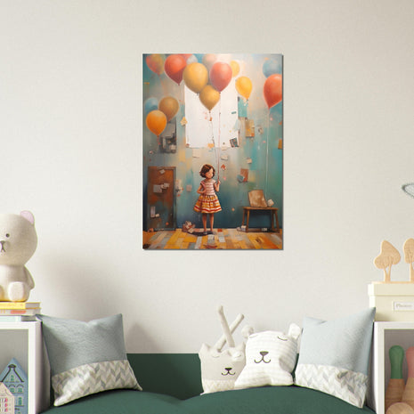 "Whimsical Daydream" Balloon Girl Poster