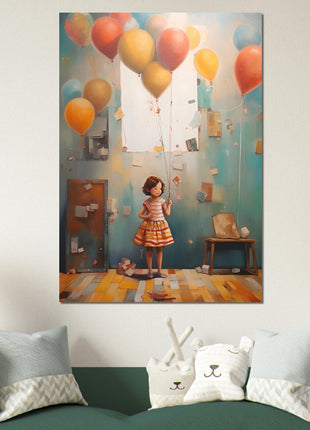 "Whimsical Daydream" Balloon Girl Poster