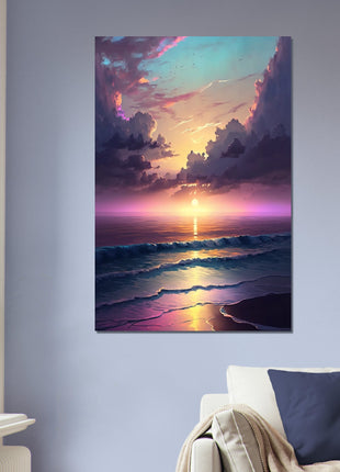 Purple sunset poster