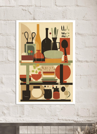 Abstract kitchen poster