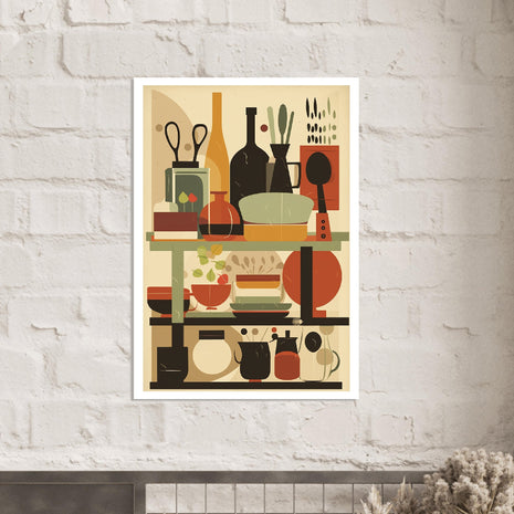 Abstract kitchen poster