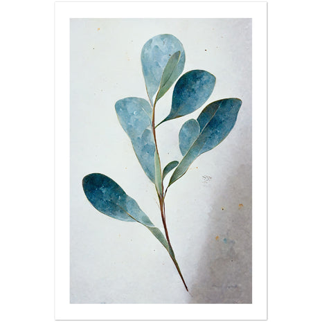 Minimalist Eucalyptus Botanical Art Print