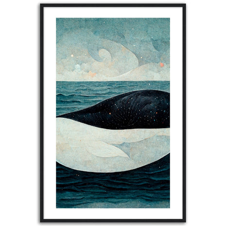 Abstract Whale Poster